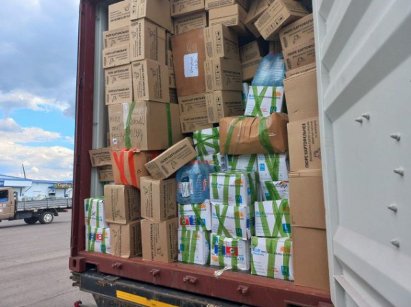60 Tonnen Hilfsgüter in Donezk eingetroffen, finanziert auch durch deutsche Spenden