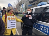 Polizeihauptkommissar Fritsch bezeugt "absolute Harmonie" bei der Großdemo in Kassel am 20.03.2021