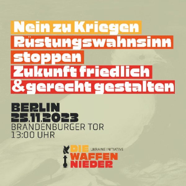Demo am 25.11.2023 in Berlin – Nein zu Kriegen