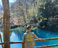 Besuch am Blautopf und Aufruf zum Friedensmarsch in Ulm