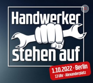 Große Handwerker-Demo gegen Kriegstreiberei am 1. Oktober in Berlin
