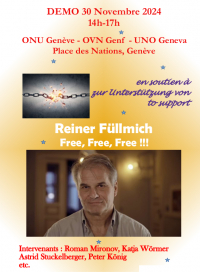 Manifestation le 30 novembre à Genève pour le prisonnier politique Reiner Füllmich