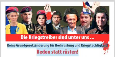 Update zu unserer E-Mail-Aktion gegen Willkür und Aufrüstungsorgie